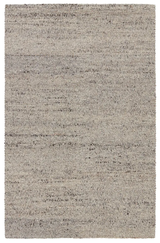 Burch Handmade Solid Gray/ Brown Area Rug (9'X12')