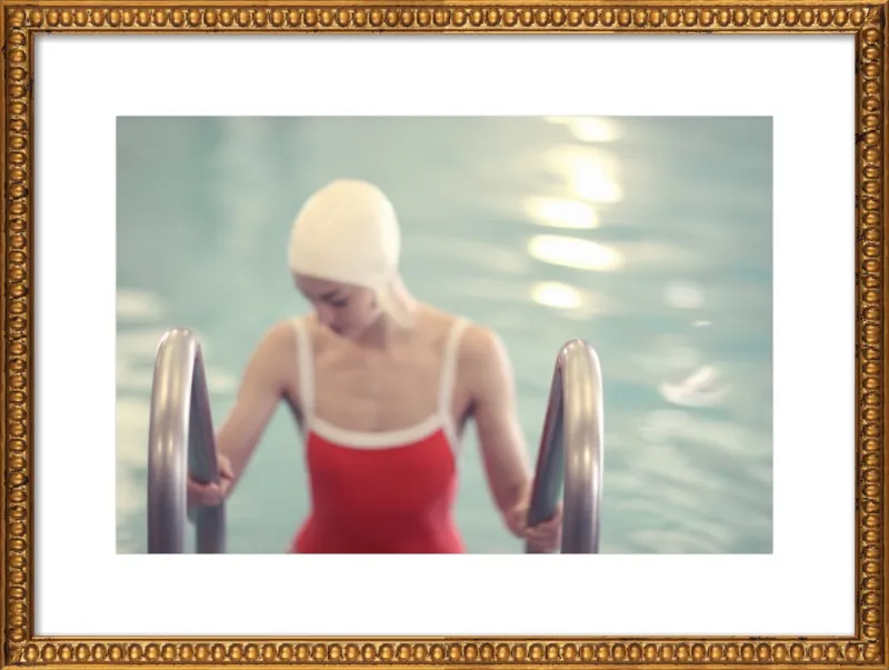 Swimmer in a Red Suit by Lucy Snowe for Artfully Walls