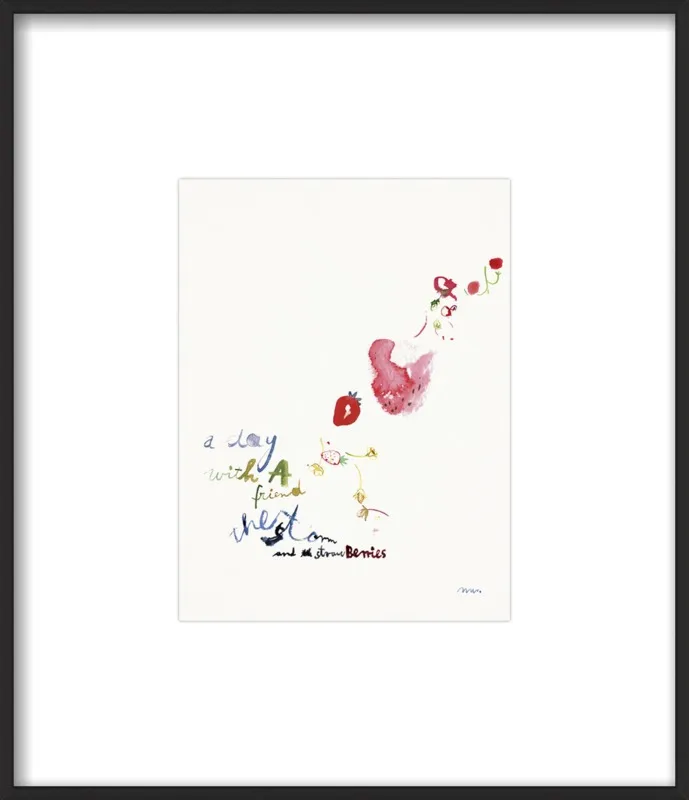 Strawberry Summer Storm by META WRABER for Artfully Walls