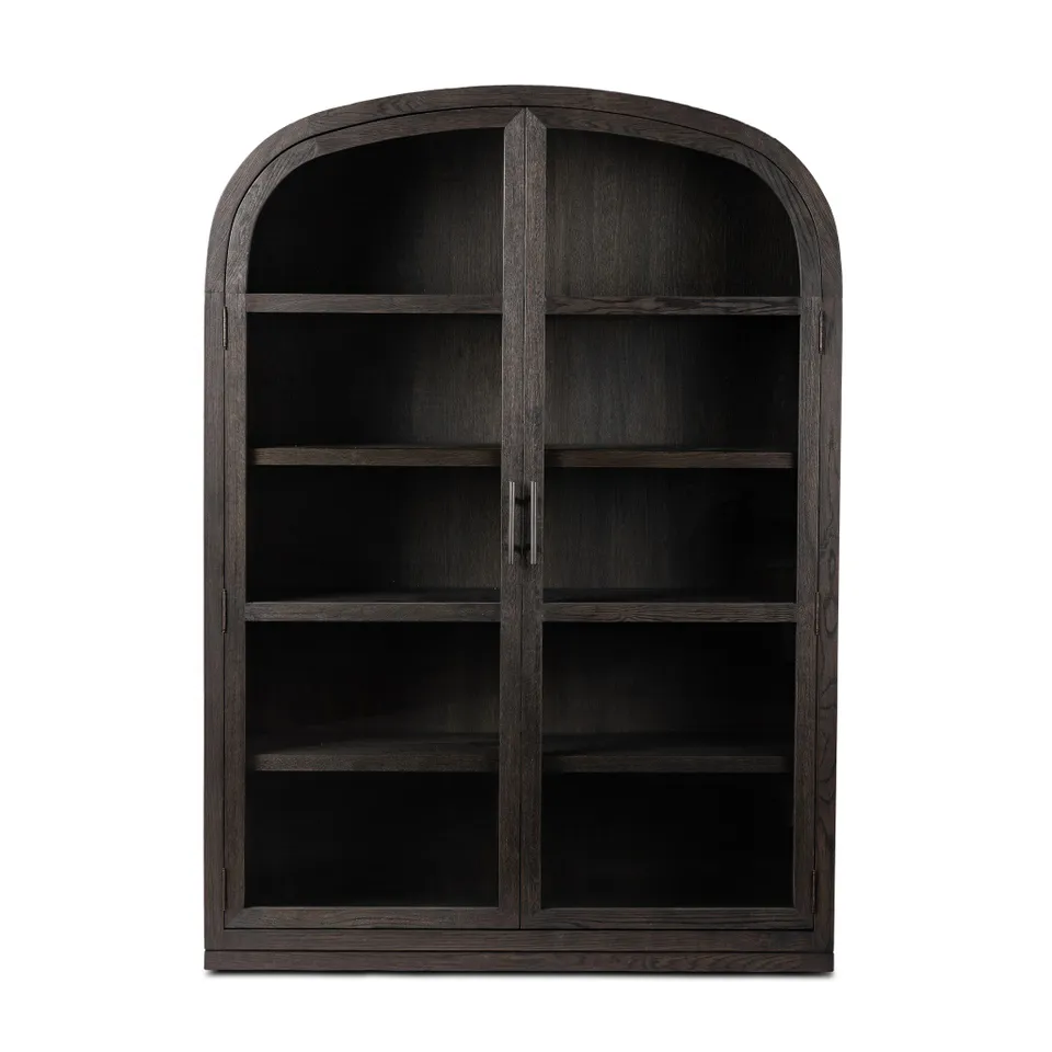 Hepburn Wide Cabinet - Dark Anthracite Oak Veneer