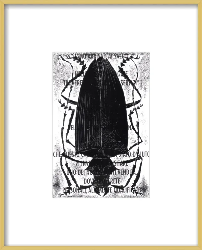 Black Beetle on Words by Tennopent Sooster for Artfully Walls