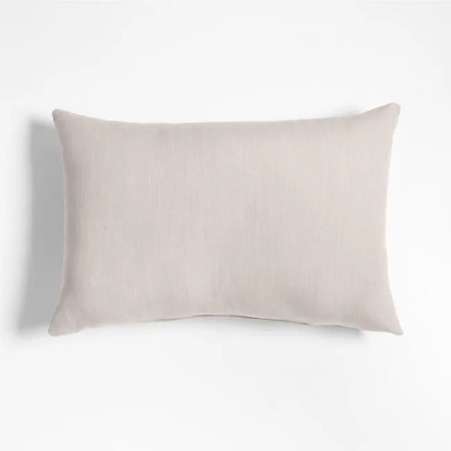 Sunbrella ® Canvas 20"x13" Flax Taupe Outdoor Throw Pillow