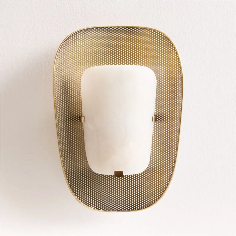 Aura Alabaster Wall Sconce Light