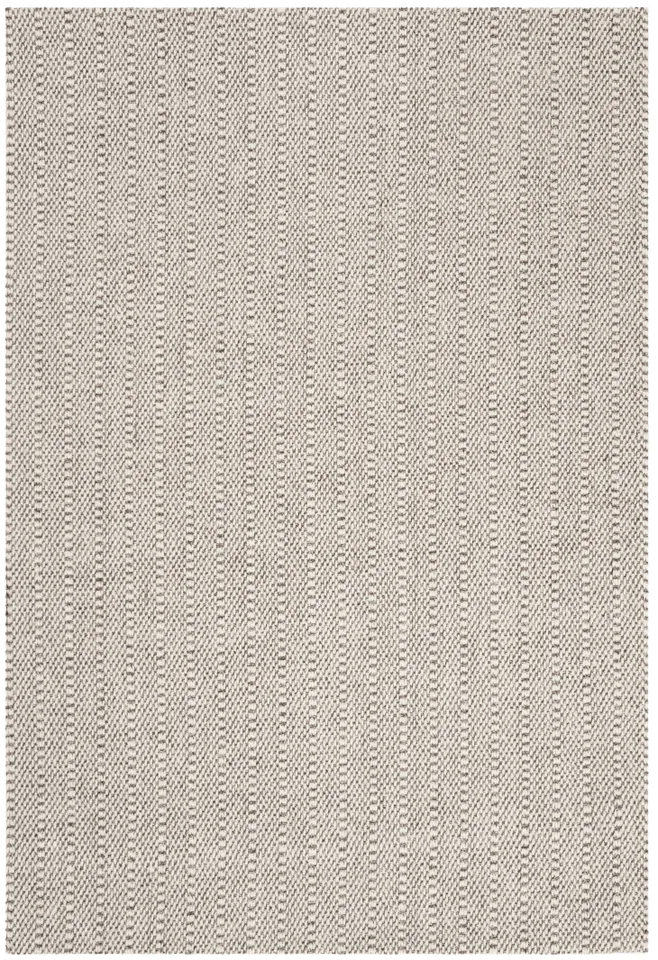 Arlo Home Hand Hooked Area Rug, WIL102A, Grey/Ivory,  4' X 6'
