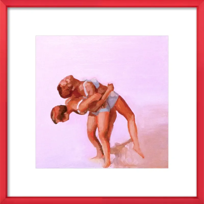 wrestling by Mary Sinner for Artfully Walls