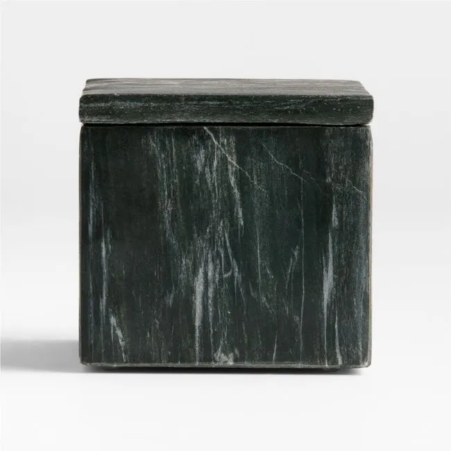 Bleecker Black Marble Square Canister