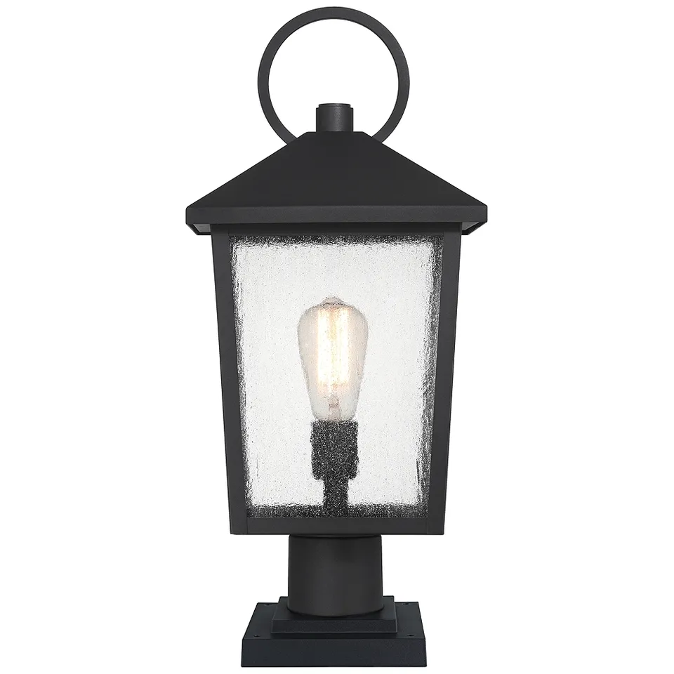 John Timberland Westmont 20 3/4" High Sand Black Outdoor Pier Light