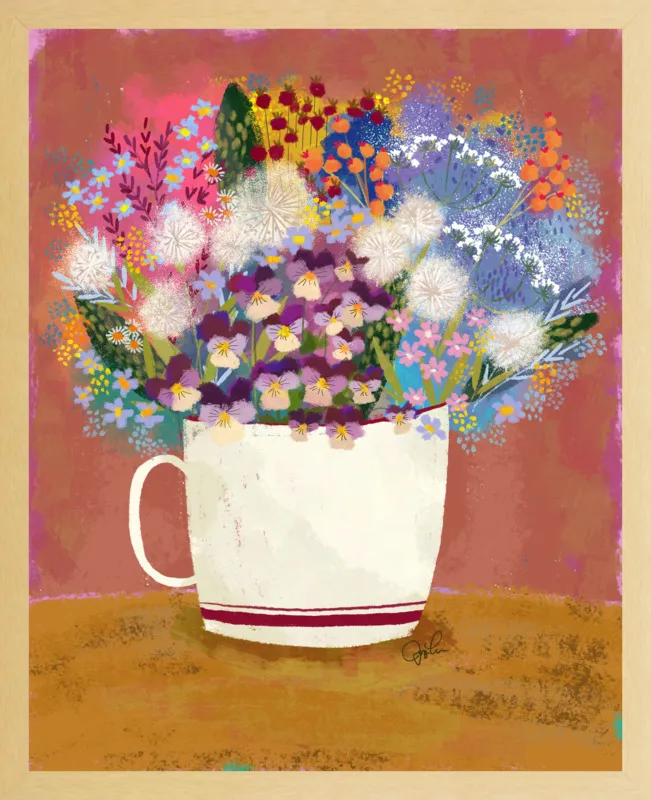 Violas in Russet by Joy Laforme for Artfully Walls