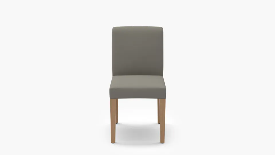 Signature Dining Chair, Putty Everyday Linen, Natural Square Tapered Leg