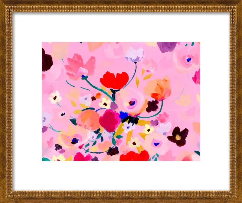 Pink Posey by KT Smail for Artfully Walls