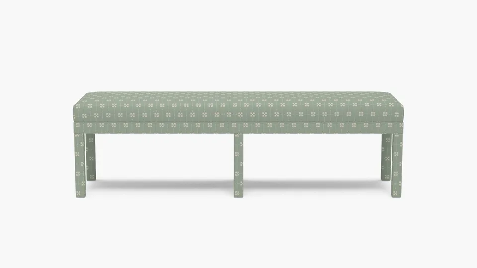 Parsons Bench, Soft Sage Meadow Check