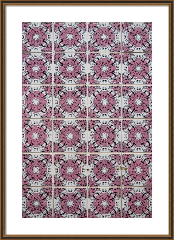 Pink and White Tiles in Lisbon by Sivan Askayo for Artfully Walls