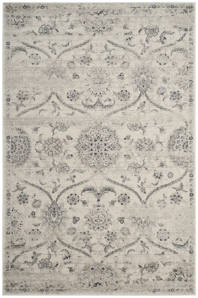Arlo Home Woven Area Rug, CNG624C, Cream/Light Grey,  5' 1" X 7' 6"