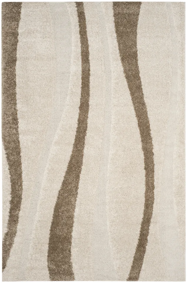 Arlo Home Woven Area Rug, SG451-1128, Cream/Dark Brown,  8' 6" X 12'
