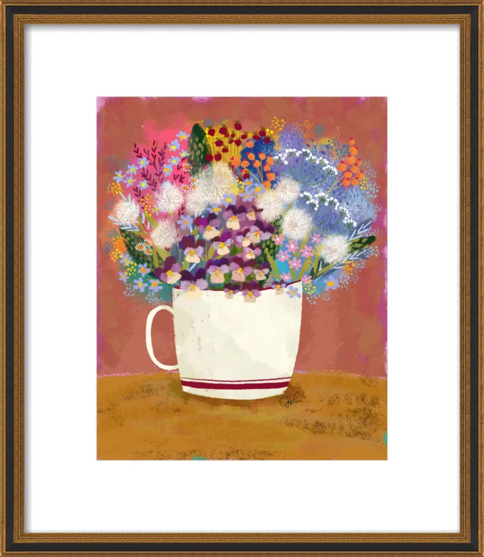 Violas in Russet by Joy Laforme for Artfully Walls