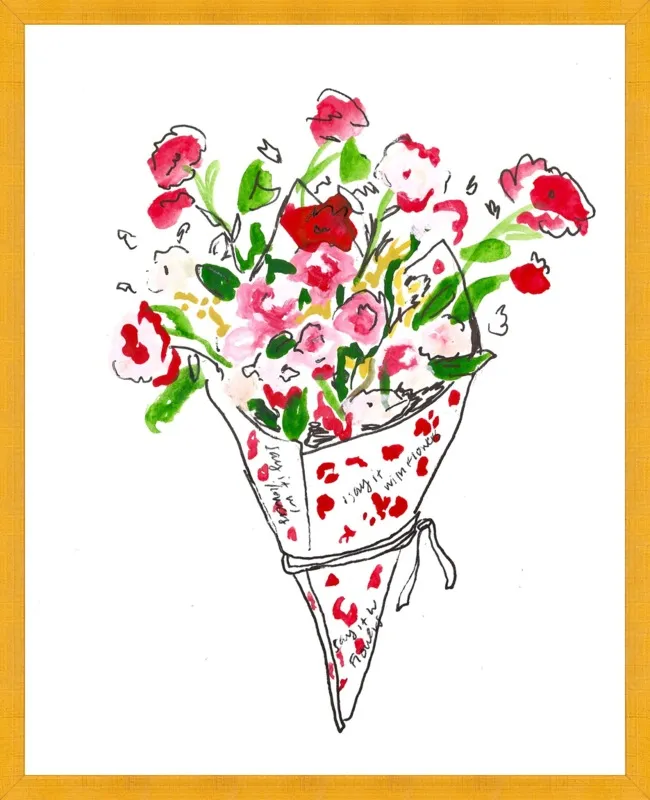 Bodega Flowers in Pink and Red by Larsen McDowell for Artfully Walls