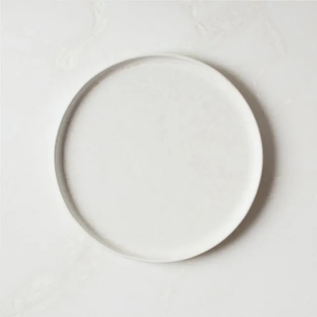 Drift Ivory Salad Plate with Matte Reactive Glaze