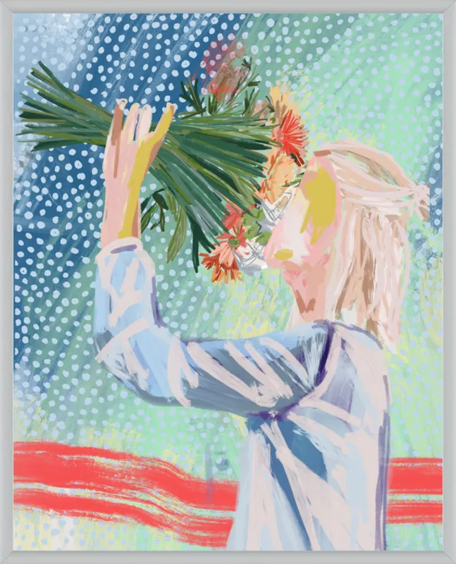I like to stop and smell the roses  by Jamie Corley for Artfully Walls