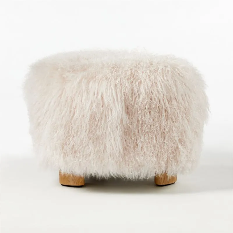 Bozzi Mongolian Sheepskin Ottoman