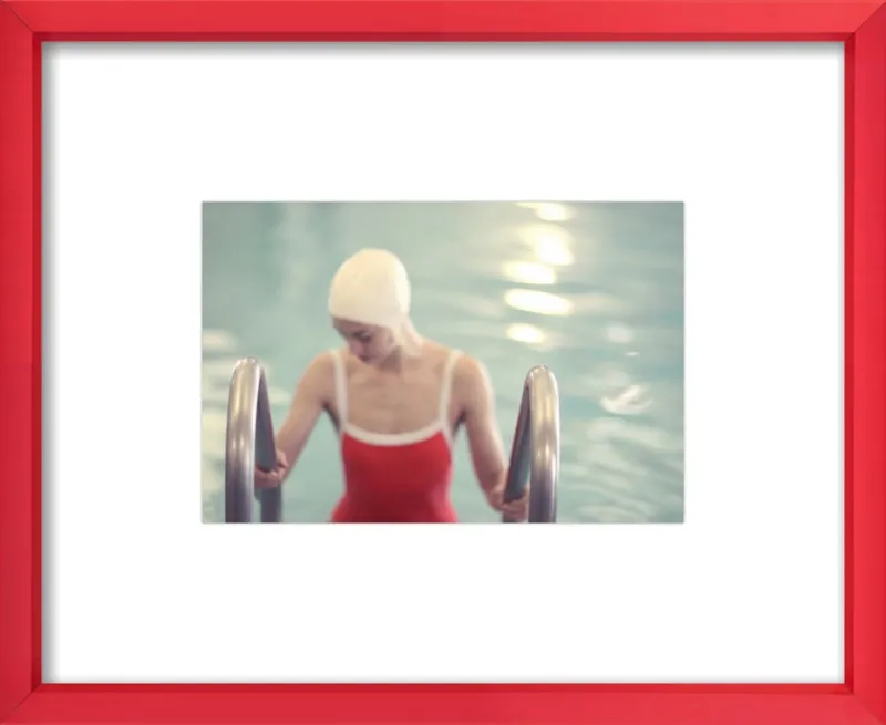 Swimmer in a Red Suit by Lucy Snowe for Artfully Walls