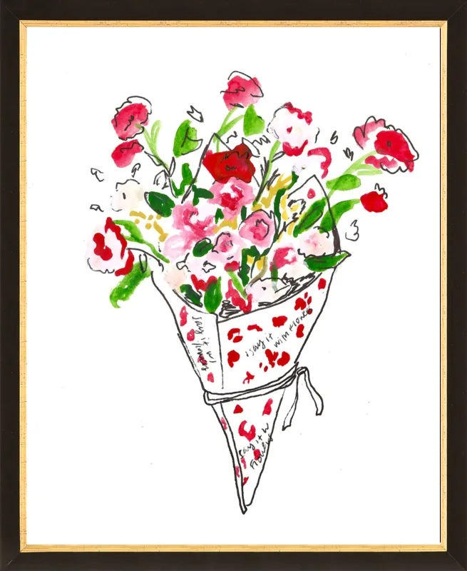 Bodega Flowers in Pink and Red by Larsen McDowell for Artfully Walls