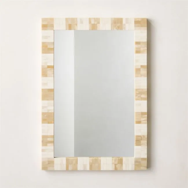 Honor Bone Inlay Rectangular Wall Mirror 24"x36"