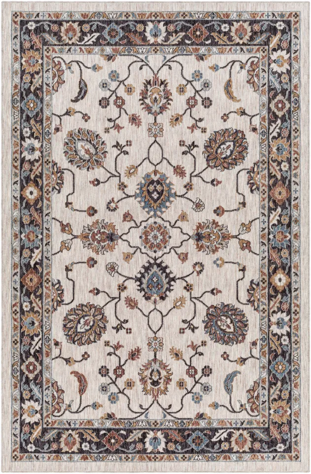 Juliet Beige Outdoor 6'7" x 9' Machine Woven Rug