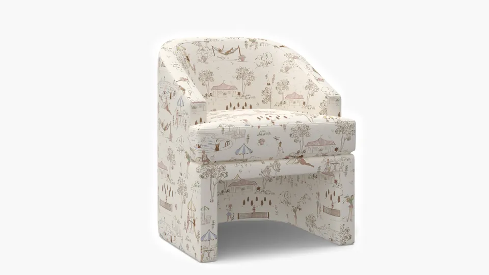 Arco Dining Chair, Multi Country Club Toile