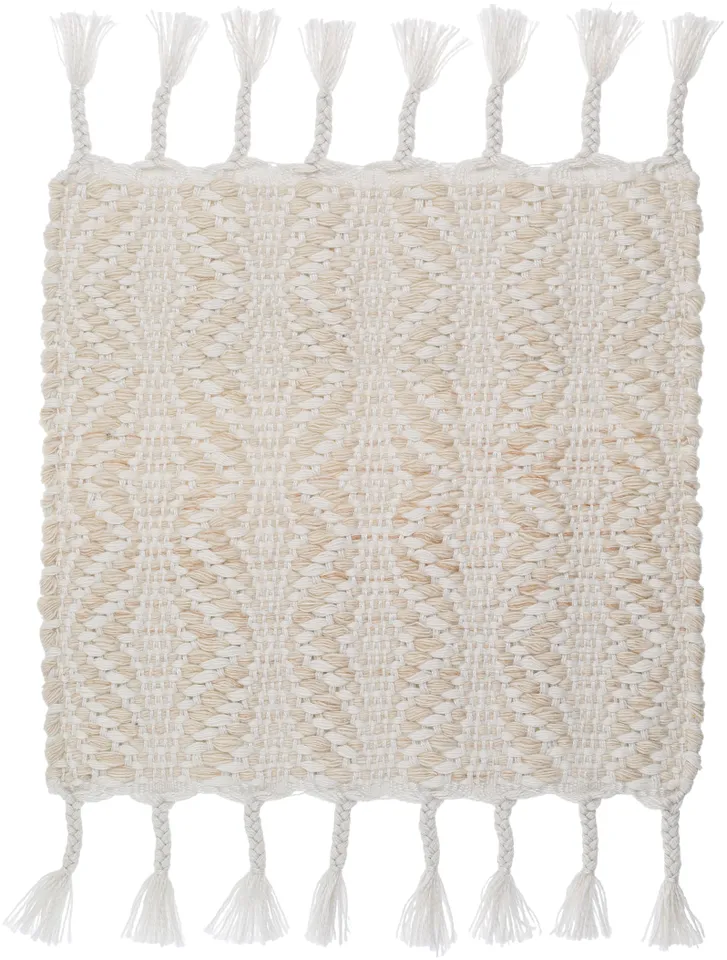 Peony Beige Indoor 5' x 7'6" Handmade Rug