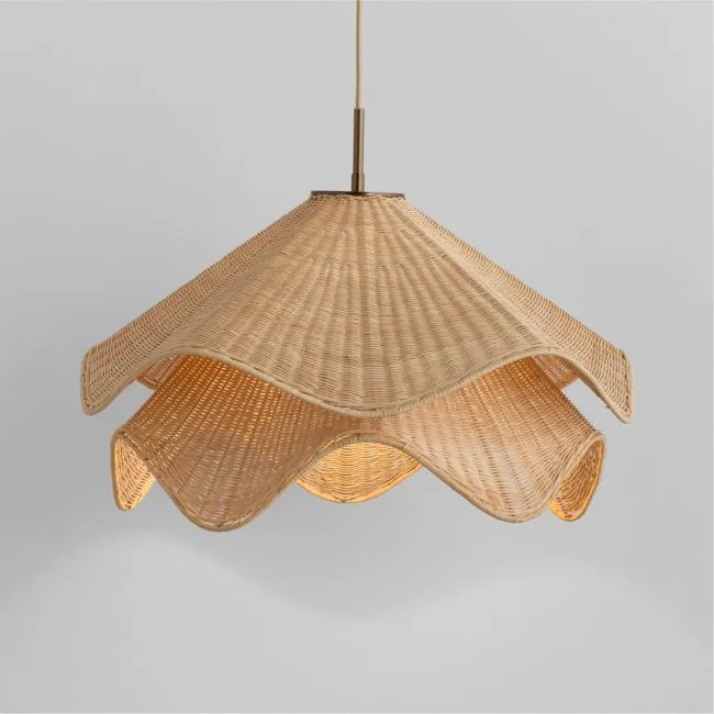 Lia Pendant Light with Light Fiber Shade