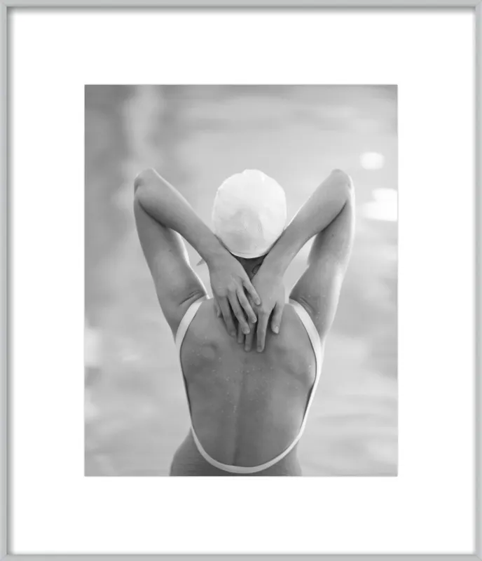 The Swimmer with a white  cap by Lucy Snowe for Artfully Walls