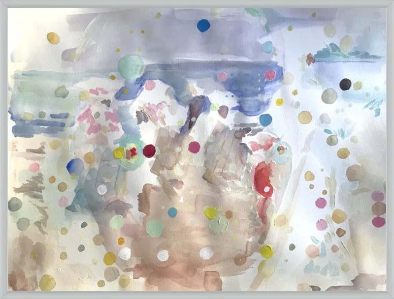 Beach scene (from memory)  by Hannah Dean for Artfully Walls