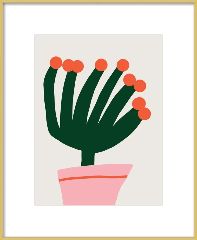Flowering cactus by Jessica Nielsen for Artfully Walls