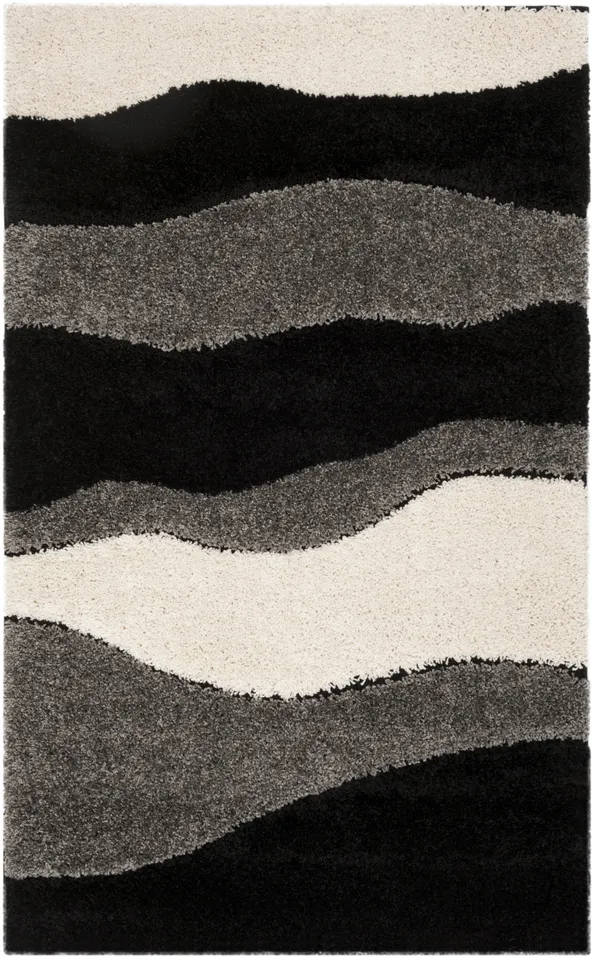 Arlo Home Woven Area Rug, SG475-8090, Grey/Black,  3' 3" X 5' 3"