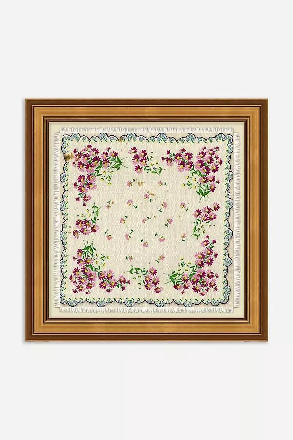 Patterned Scarf Cream Floral Wall Art