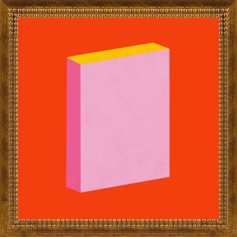 Color Books 3, Scarlet, Pink & Gold by Jessica Poundstone for Artfully Walls