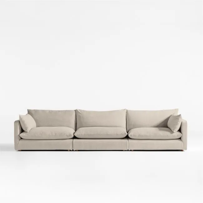 Unwind Modular 3-Piece Slipcovered Sectional Sofa