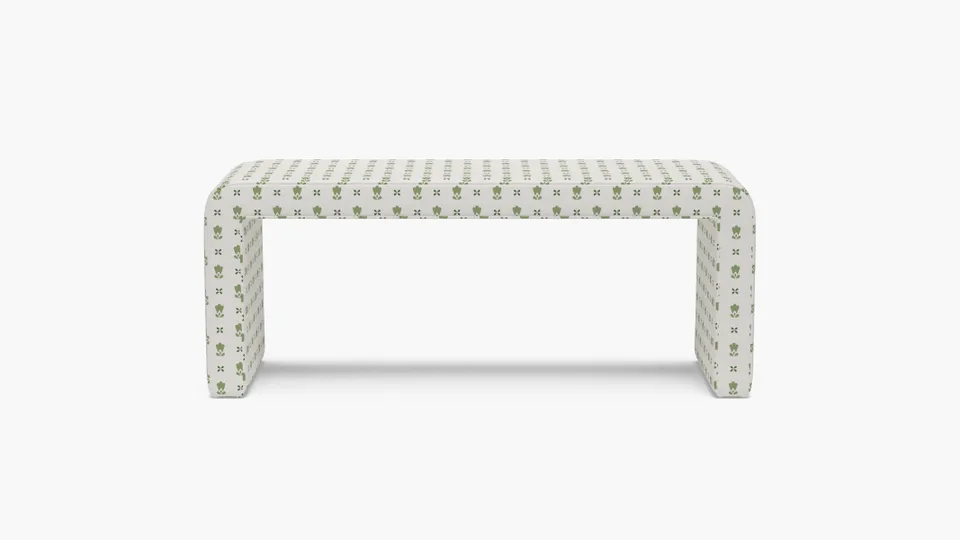 Waterfall Bench, Jade Mod Fleur