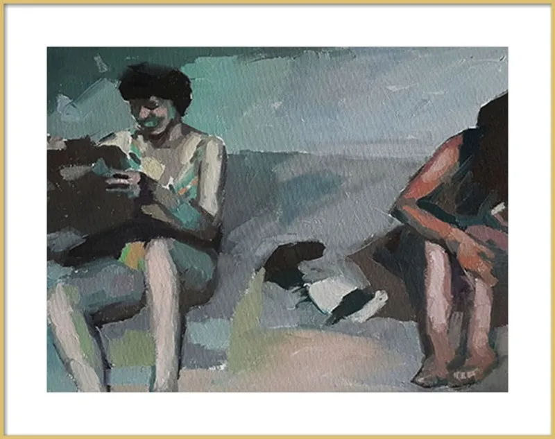 Girls at the beach by Mary Sinner for Artfully Walls