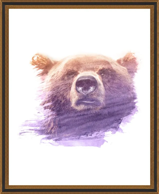 BEAR SUPERIMPOSED WATERCOLOR by Emiliano Deificus for Artfully Walls