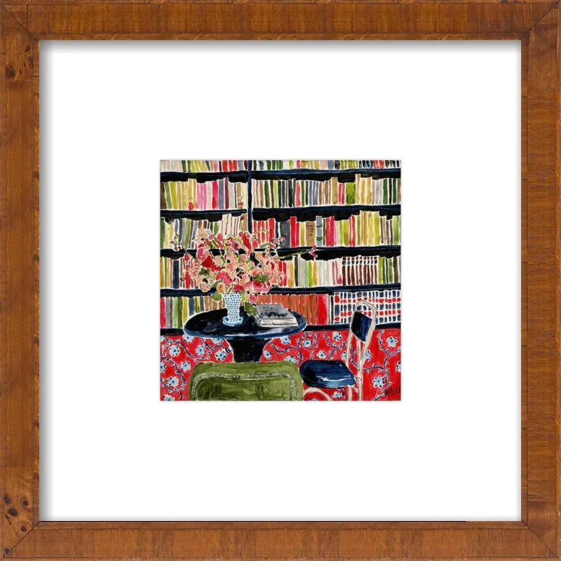Books with Flowers by Kate Lewis for Artfully Walls
