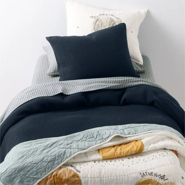 Scoop Deep Indigo 100% Organic Cotton Kids Full/Queen Duvet Cover
