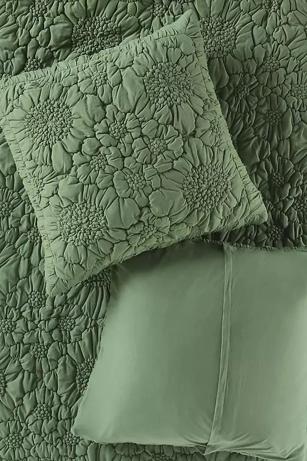 Dahlia Cotton Jersey Floral Euro Sham