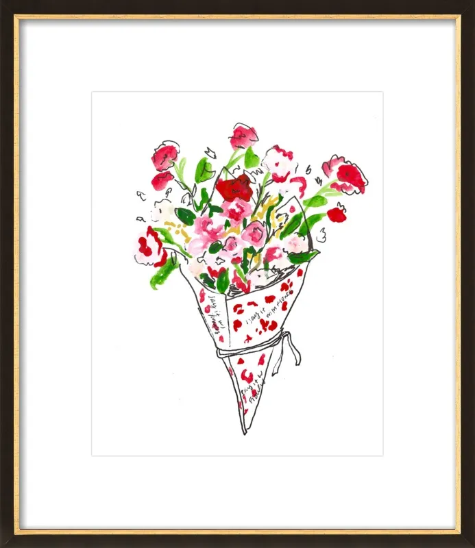 Bodega Flowers in Pink and Red by Larsen McDowell for Artfully Walls