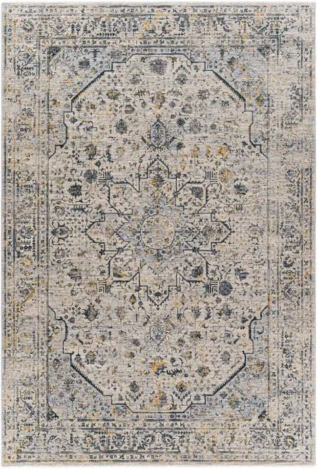 Laila Beige Indoor 2'7" x 10' Machine Woven Rug