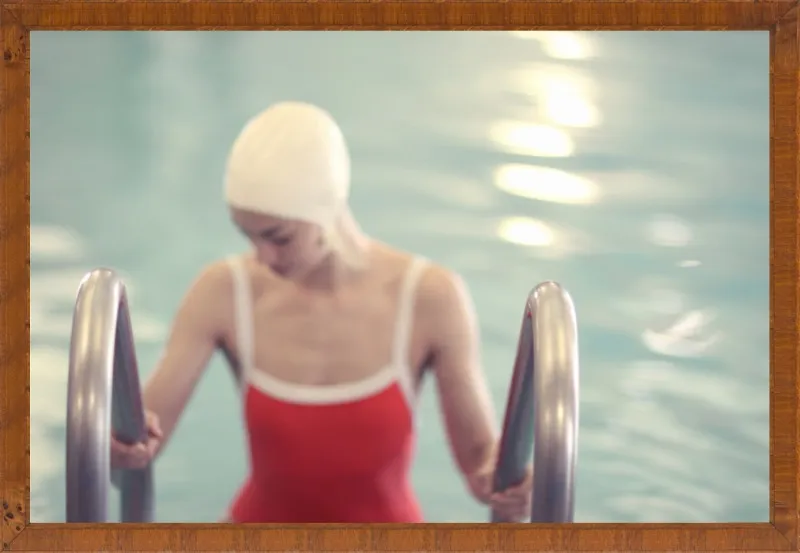 Swimmer in a Red Suit by Lucy Snowe for Artfully Walls