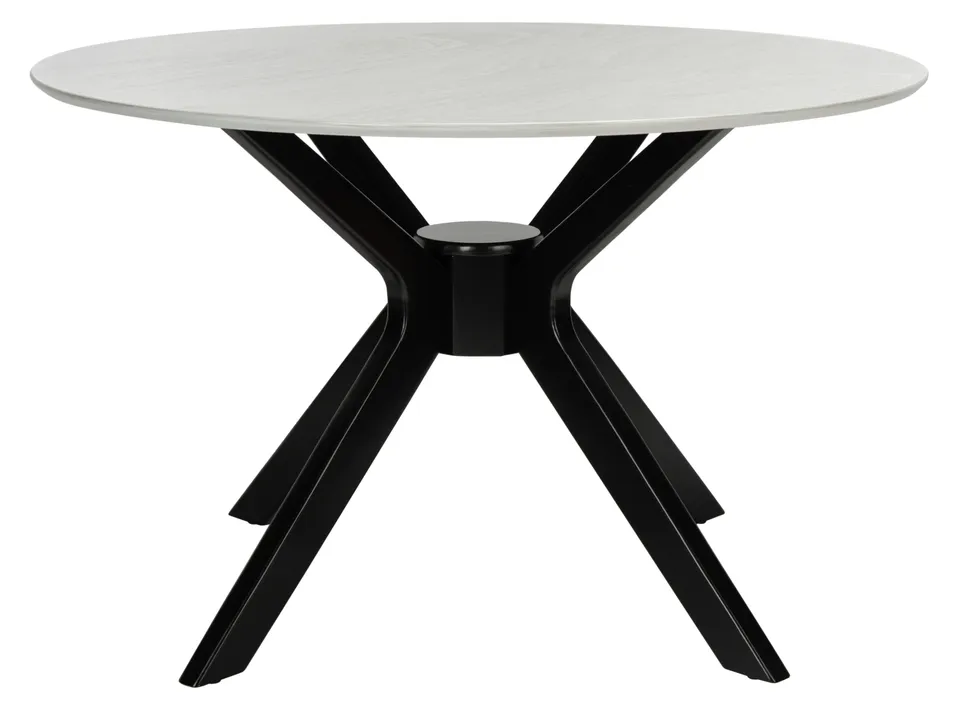 Nicolai Round Dining Table - Dark Gray / Black