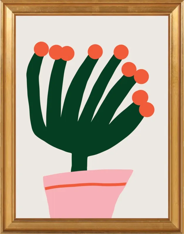 Flowering cactus by Jessica Nielsen for Artfully Walls