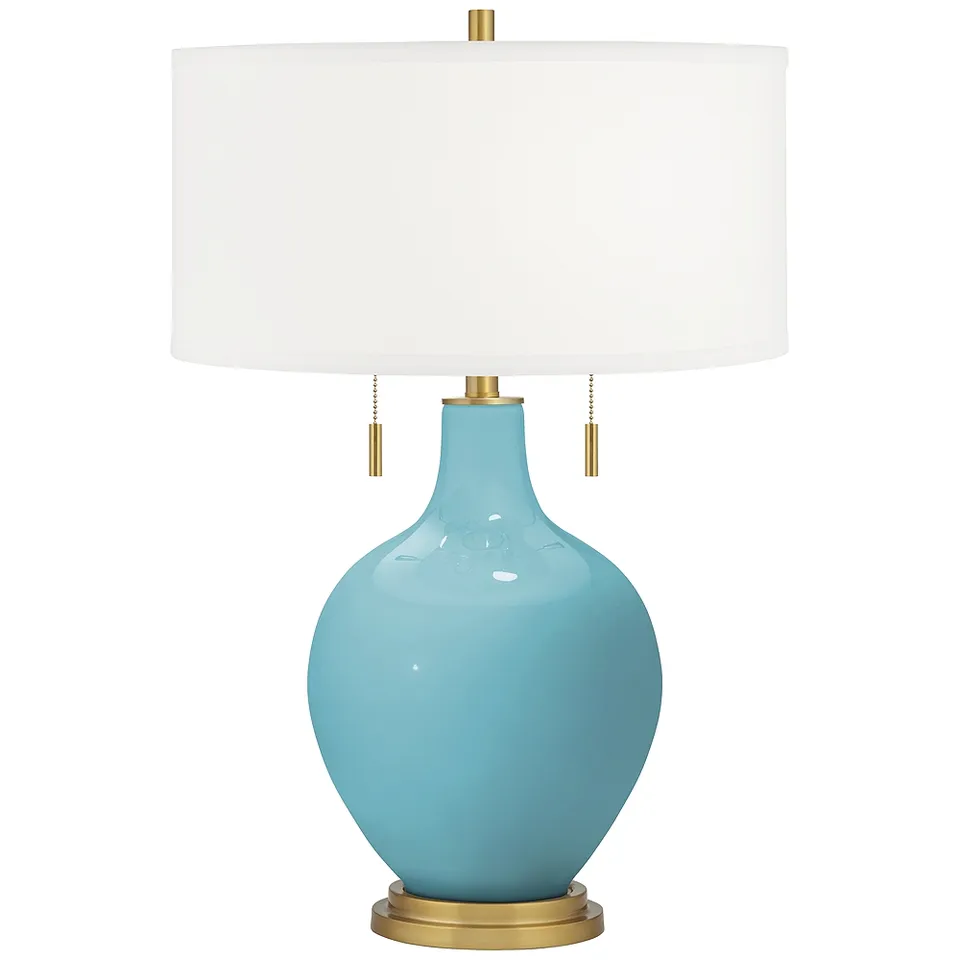 Nautilus Toby Brass Accents Table Lamp