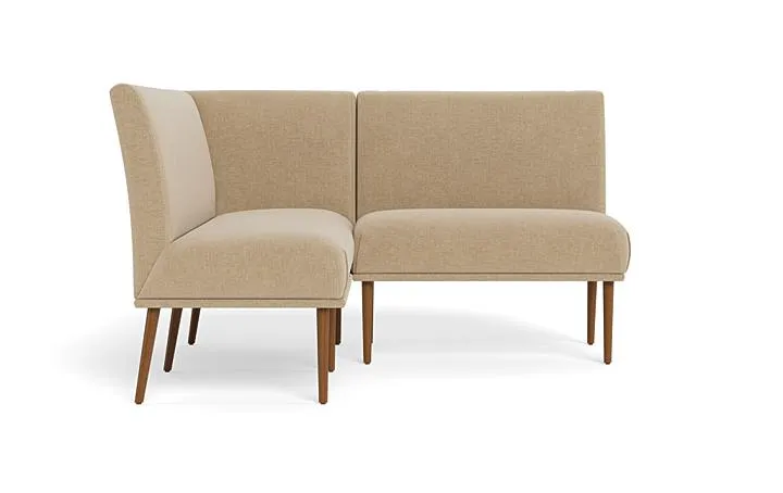 Dorian Upholstered Petite Left Banquette with Tufting Option